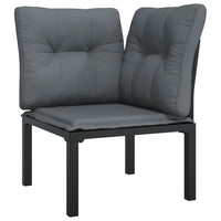 Thumbnail for 6-tlg. Garten-Lounge-Set Schwarz und Grau Poly Rattan
