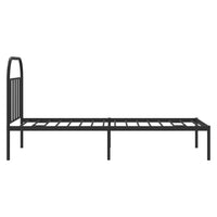 Thumbnail for Bettgestell mit Kopfteil Metall Schwarz 90x190 cm