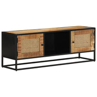 Thumbnail for TV-Schrank 110x30x40 cm Raues Massivholz Mango & Eisen