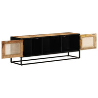 Thumbnail for TV-Schrank 110x30x40 cm Raues Massivholz Mango & Eisen