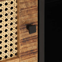 Thumbnail for TV-Schrank 110x30x40 cm Raues Massivholz Mango & Eisen