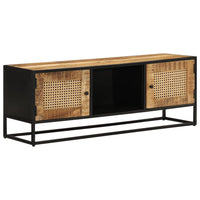 Thumbnail for TV-Schrank 110x30x40 cm Raues Massivholz Mango & Eisen