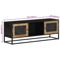 Thumbnail for TV-Schrank 110x30x40 cm Massivholz Mango und Eisen
