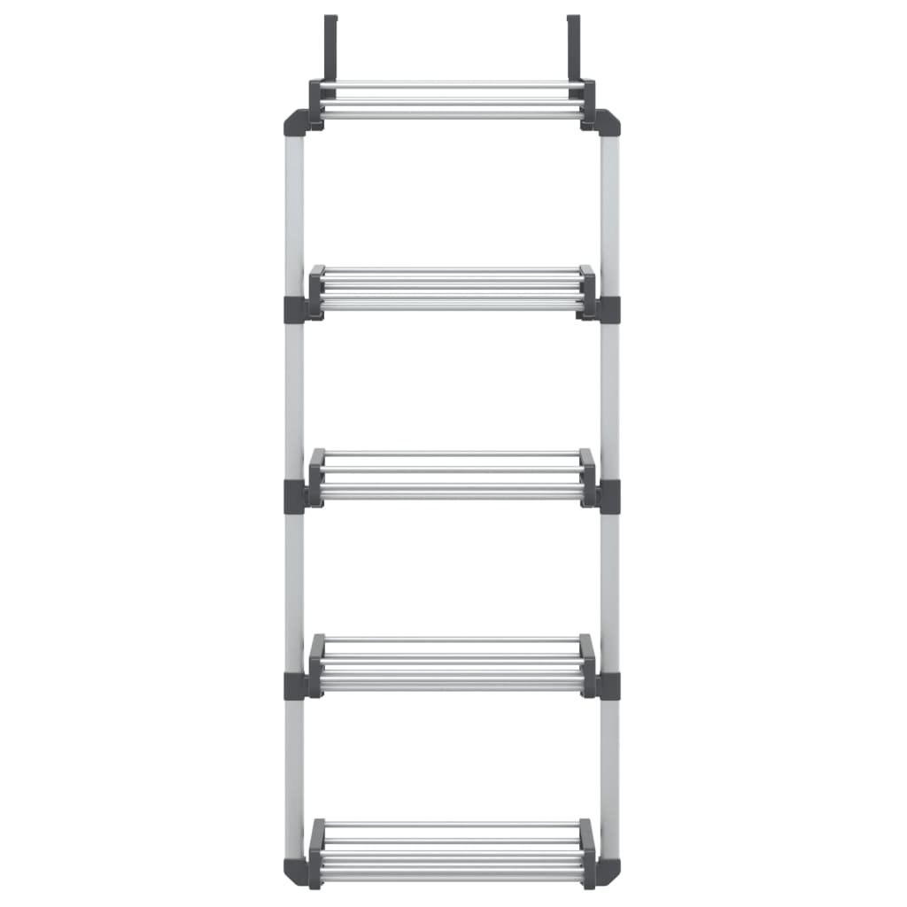 Tür-Organizer mit 5 Ablagen 52x20x135 cm Aluminium