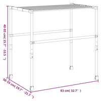 Thumbnail for Wäschetrockner 83x(50-55)x(40-85) cm Aluminium