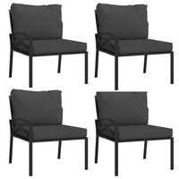 Thumbnail for 11-tlg. Garten-Lounge-Set mit Grauen Kissen Stahl