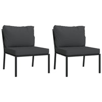 Thumbnail for 11-tlg. Garten-Lounge-Set mit Grauen Kissen Stahl