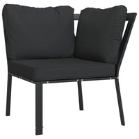 Thumbnail for 11-tlg. Garten-Lounge-Set mit Grauen Kissen Stahl