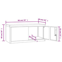 Thumbnail for Aktenschrank Schwarz 90x40x40 cm Stahl