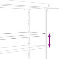 Thumbnail for Aktenschrank Anthrazit und Rot 90x40x70 cm Stahl