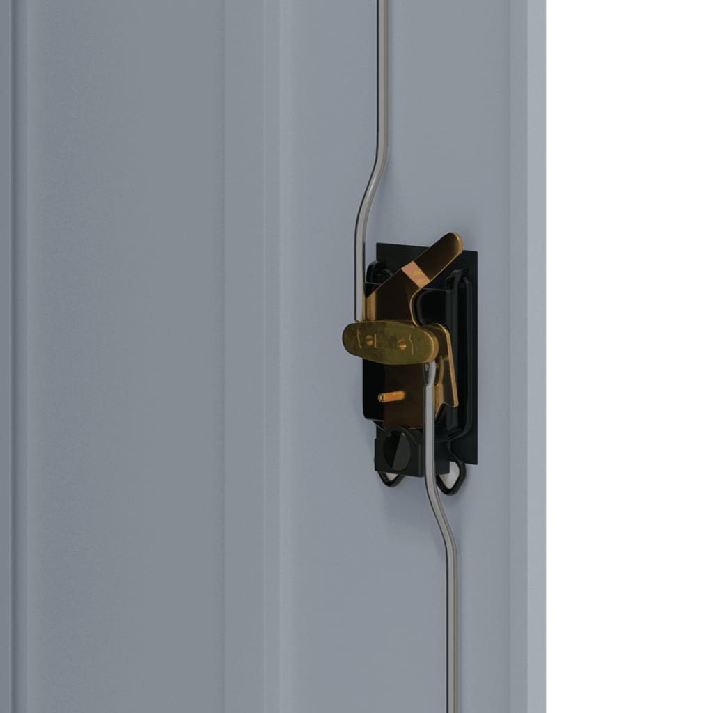 Aktenschrank Hellgrau und Dunkelgrau 90x40x70 cm Stahl