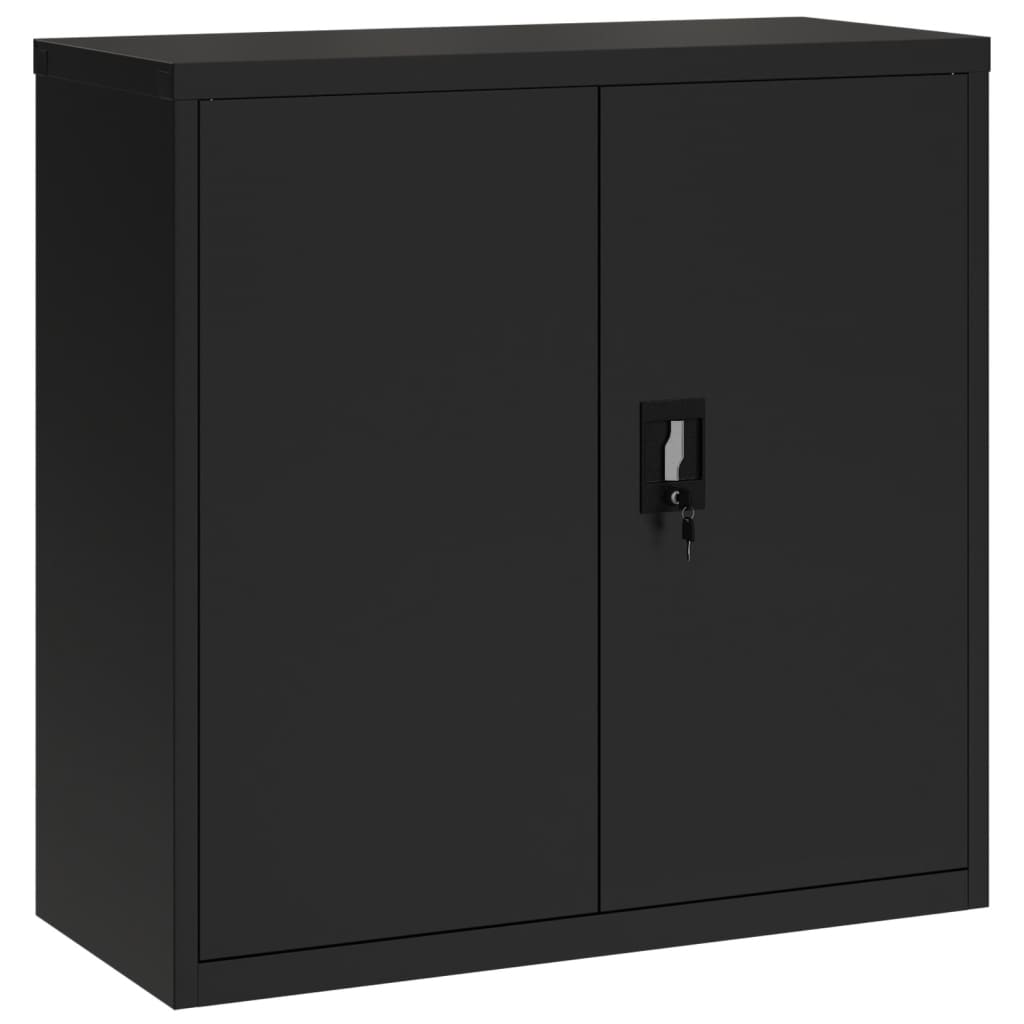 Aktenschrank Schwarz 90x40x90 cm Stahl