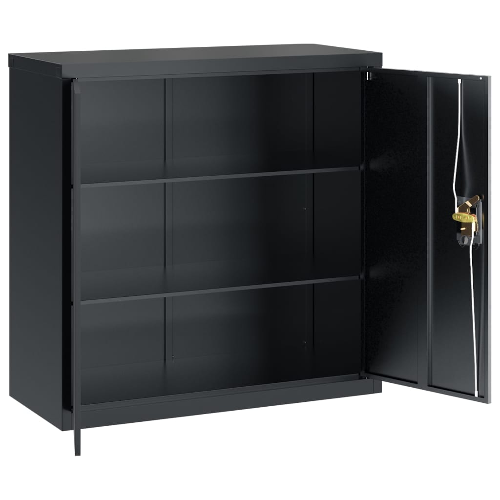 Aktenschrank Anthrazit 90x40x90 cm Stahl