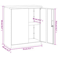 Thumbnail for Aktenschrank Weiß 79x40x90 cm Stahl