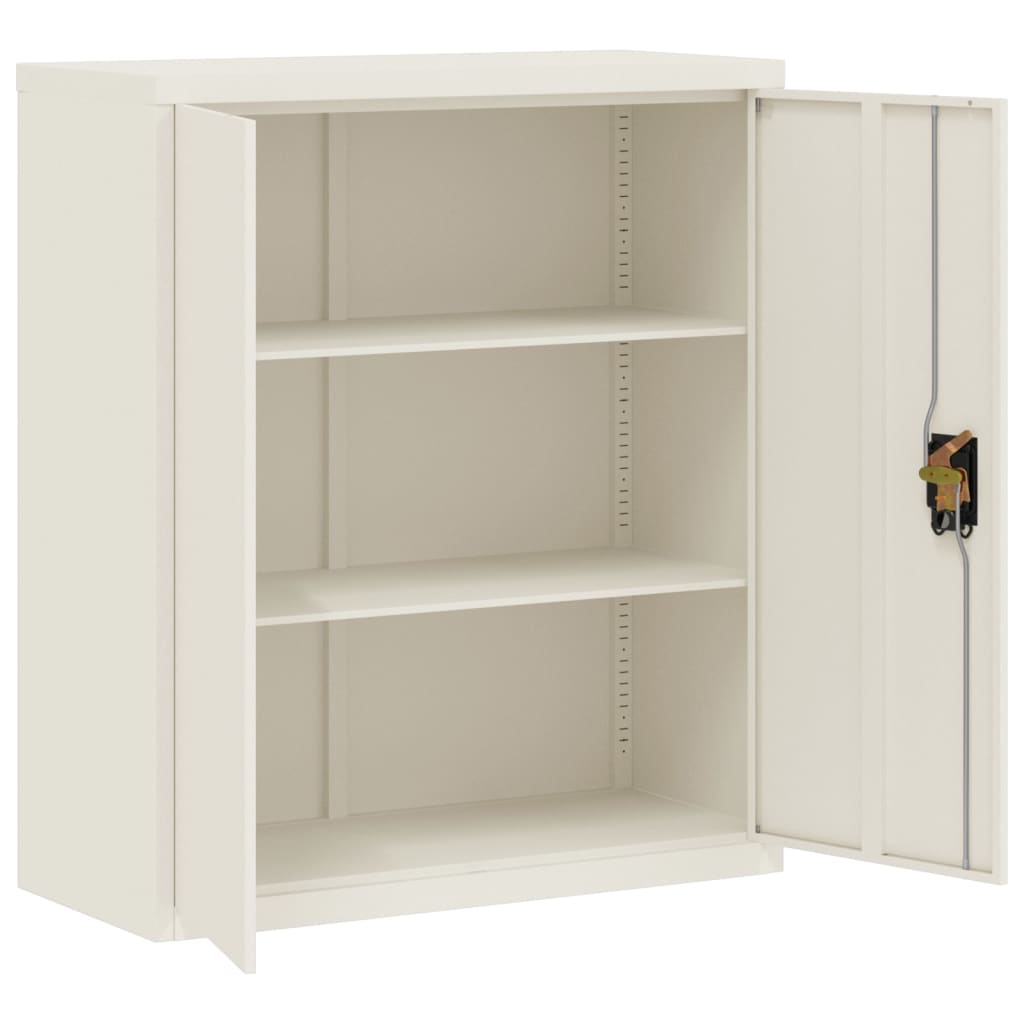 Aktenschrank Weiß 90x40x105 cm Stahl