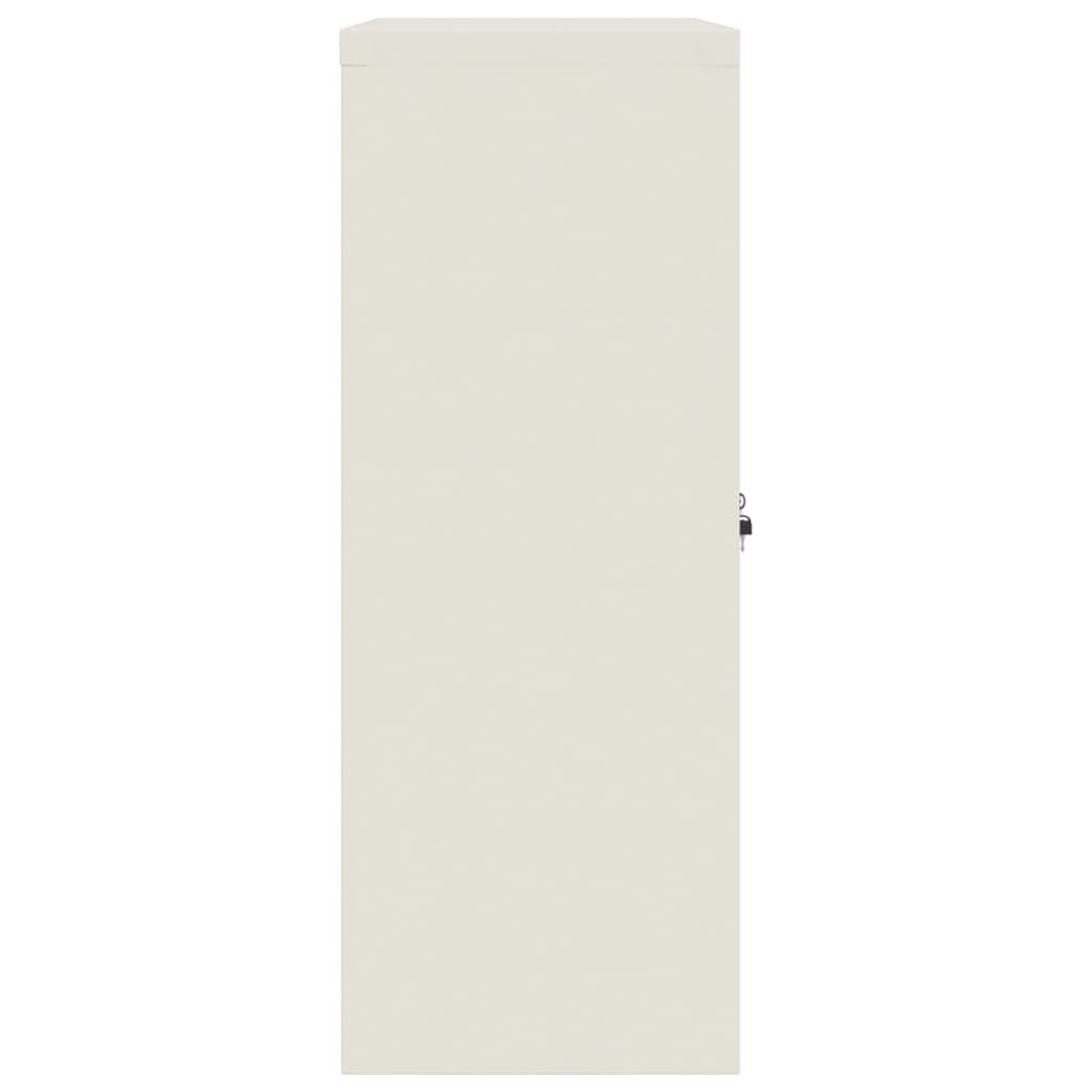 Aktenschrank Weiß 90x40x105 cm Stahl