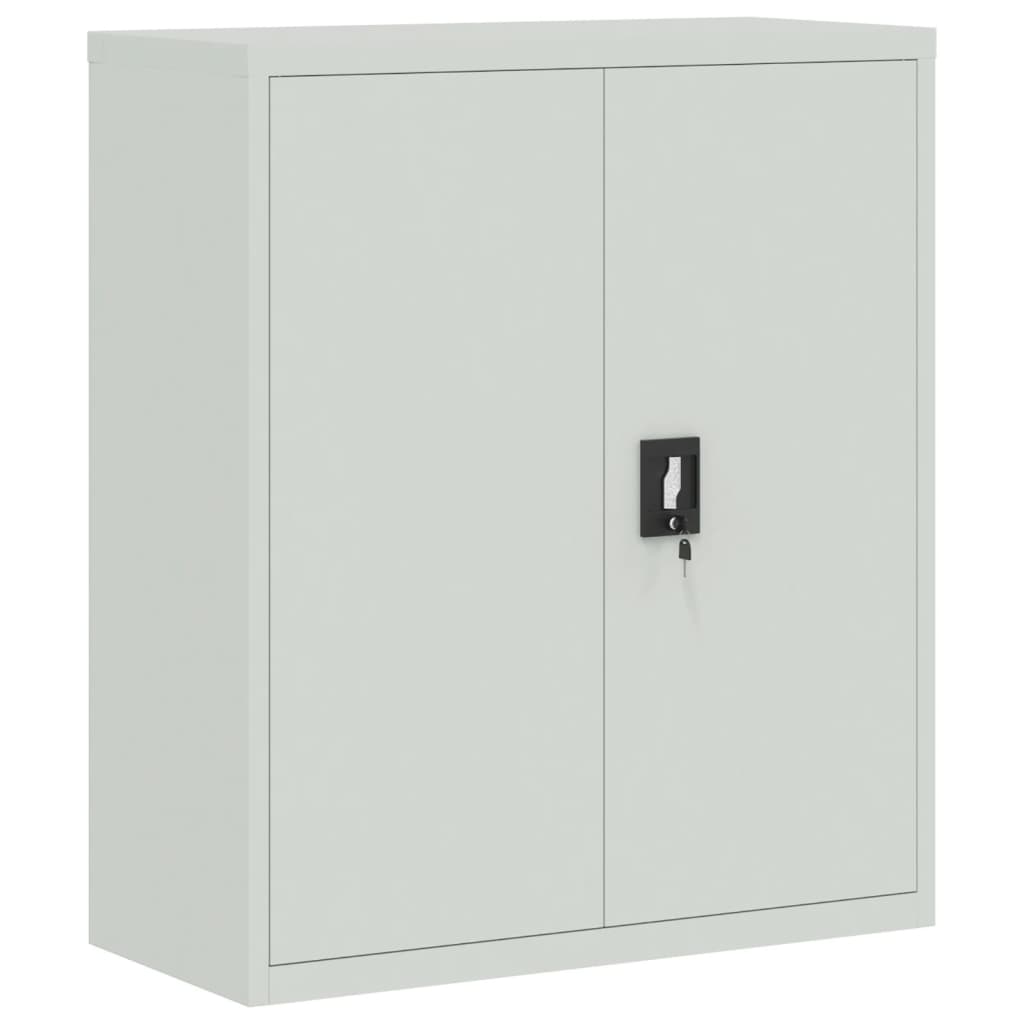 Aktenschrank Hellgrau 90x40x105 cm Stahl