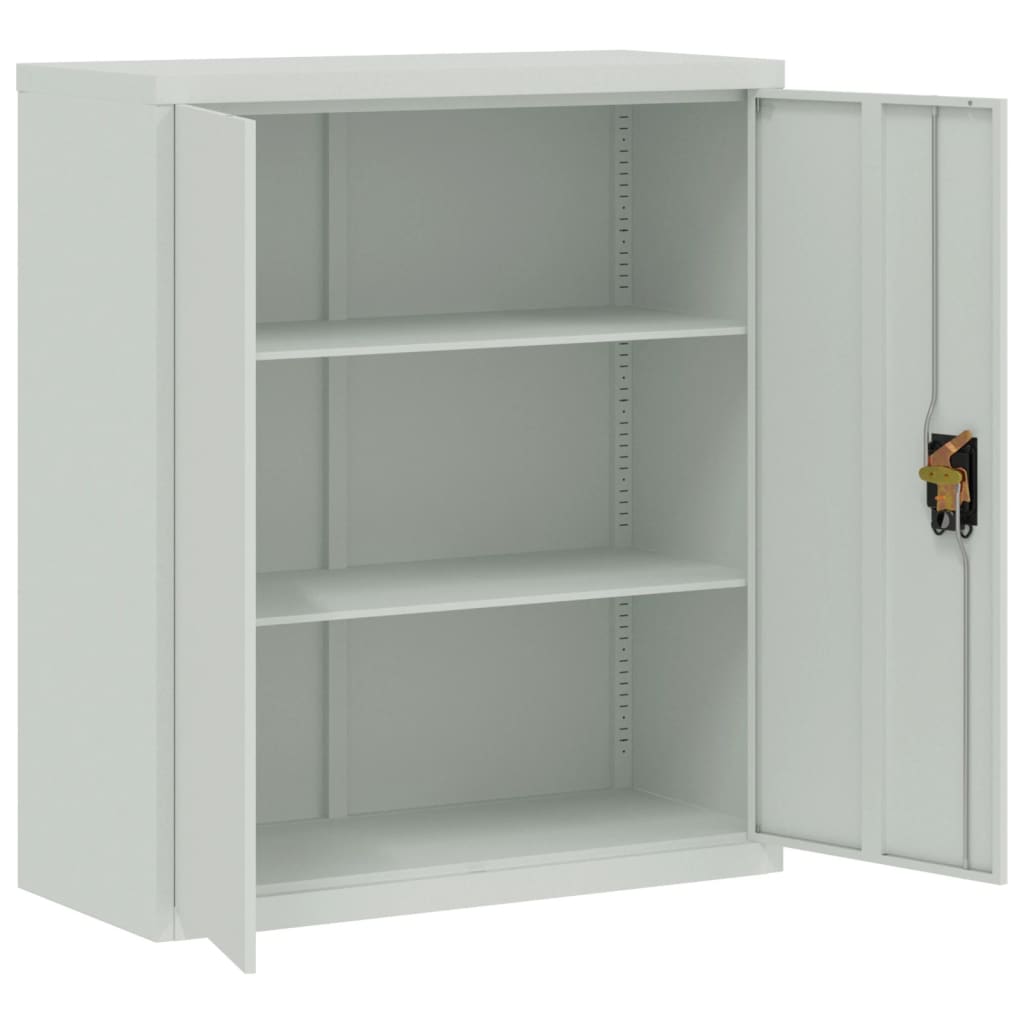 Aktenschrank Hellgrau 90x40x105 cm Stahl