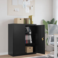 Thumbnail for Aktenschrank Schwarz 90x40x105 cm Stahl