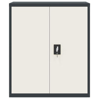 Thumbnail for Aktenschrank Anthrazit und Weiß 90x40x105 cm Stahl