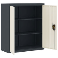 Thumbnail for Aktenschrank Anthrazit und Weiß 90x40x105 cm Stahl