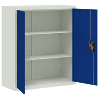Thumbnail for Aktenschrank Hellgrau und Blau 90x40x105 cm Stahl