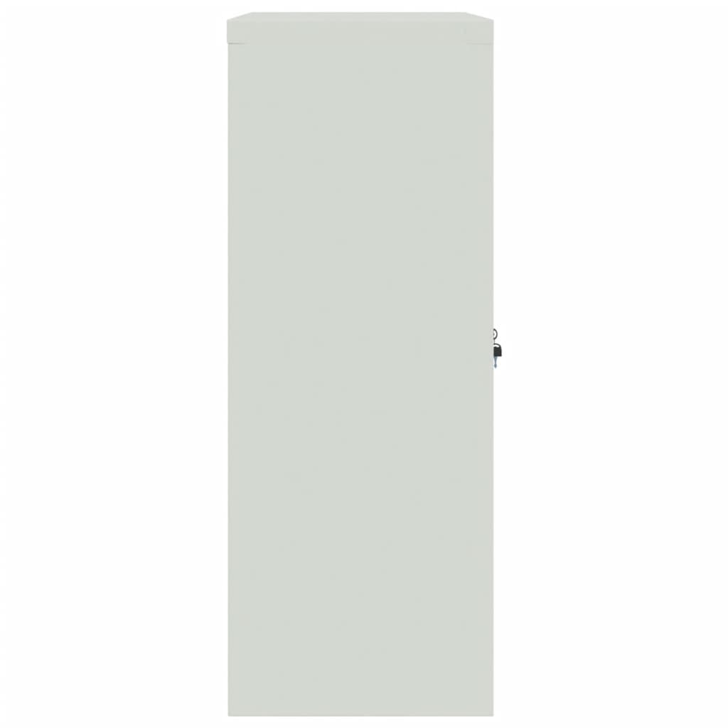 Aktenschrank Hellgrau und Blau 90x40x105 cm Stahl
