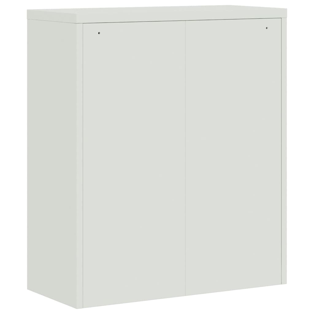 Aktenschrank Hellgrau und Blau 90x40x105 cm Stahl