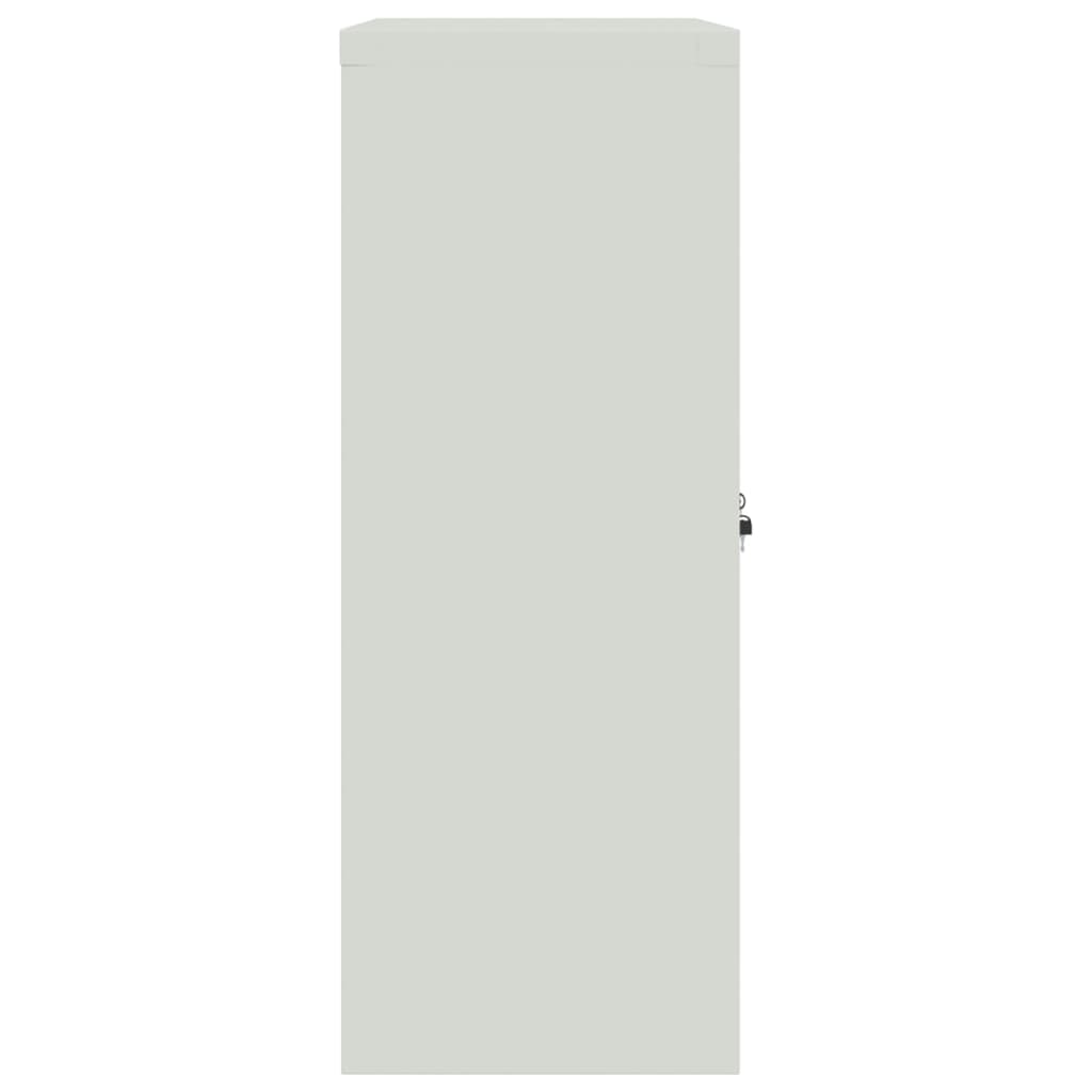 Aktenschrank Hellgrau und Dunkelgrau 90x40x105 cm Stahl