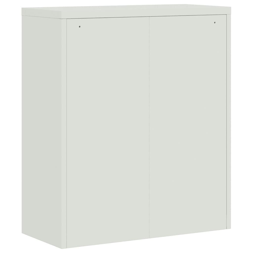 Aktenschrank Hellgrau und Dunkelgrau 90x40x105 cm Stahl