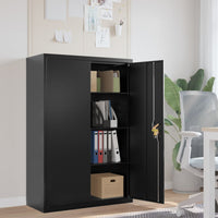 Thumbnail for Aktenschrank Schwarz 90x40x140 cm Stahl