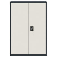 Thumbnail for Aktenschrank Anthrazit und Weiß 90x40x140 cm Stahl