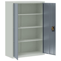 Thumbnail for Aktenschrank Hellgrau und Dunkelgrau 90x40x140 cm Stahl
