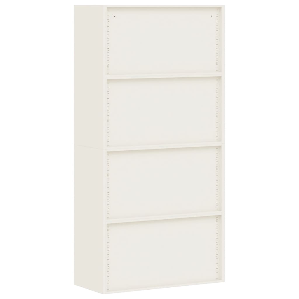 Aktenschrank Weiß 90x40x180 cm Stahl