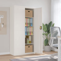 Thumbnail for Aktenschrank Weiß 90x40x180 cm Stahl