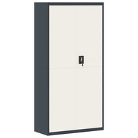 Thumbnail for Aktenschrank Anthrazit und Weiß 90x40x180 cm Stahl