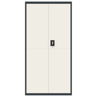 Thumbnail for Aktenschrank Anthrazit und Weiß 90x40x180 cm Stahl