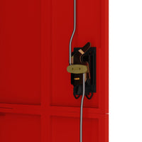 Thumbnail for Aktenschrank Anthrazit und Rot 90x40x180 cm Stahl