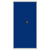 Thumbnail for Aktenschrank Hellgrau und Blau 90x40x180 cm Stahl