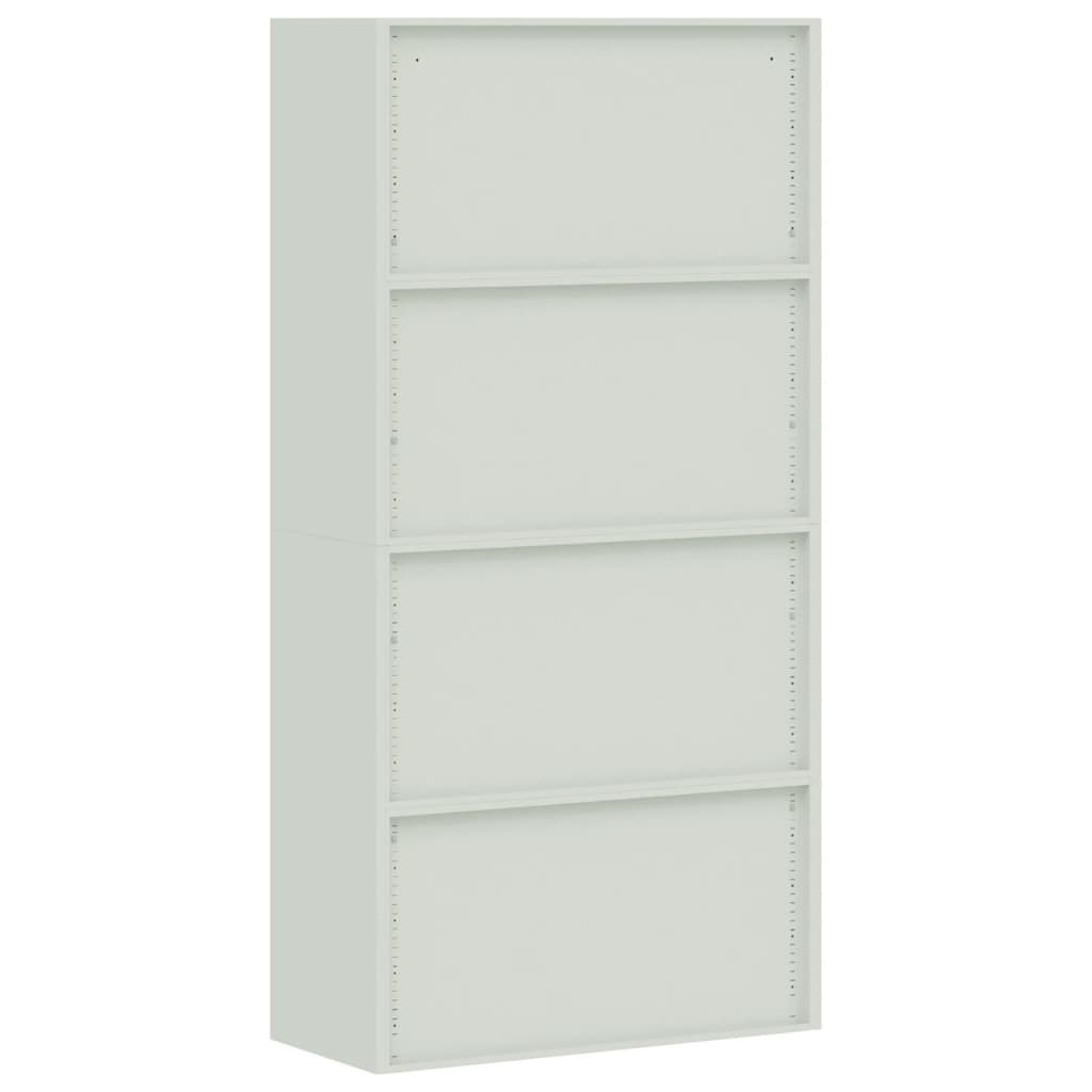 Aktenschrank Hellgrau und Blau 90x40x180 cm Stahl