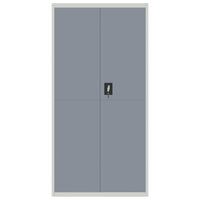 Thumbnail for Aktenschrank Hellgrau und Dunkelgrau 90x40x180 cm Stahl