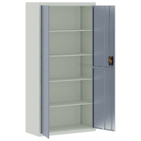 Thumbnail for Aktenschrank Hellgrau und Dunkelgrau 90x40x180 cm Stahl