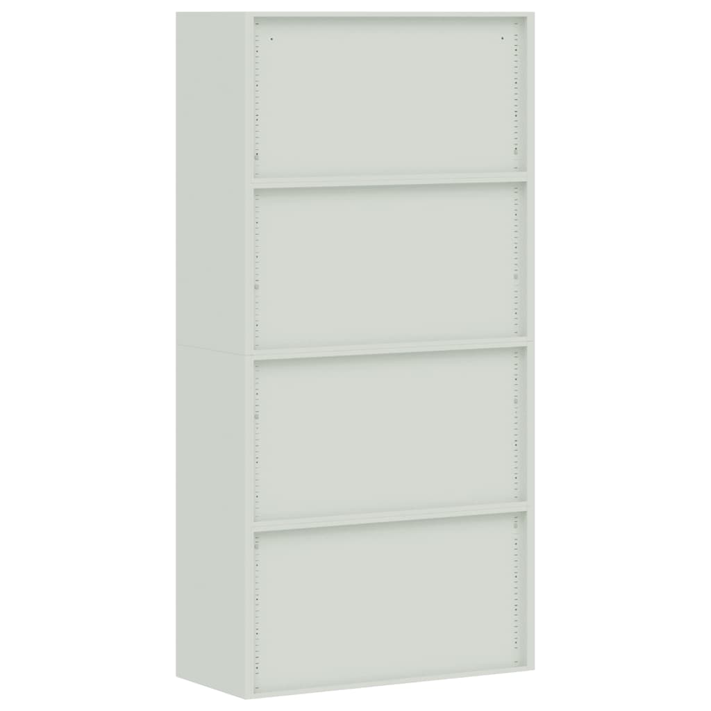Aktenschrank Hellgrau und Dunkelgrau 90x40x180 cm Stahl