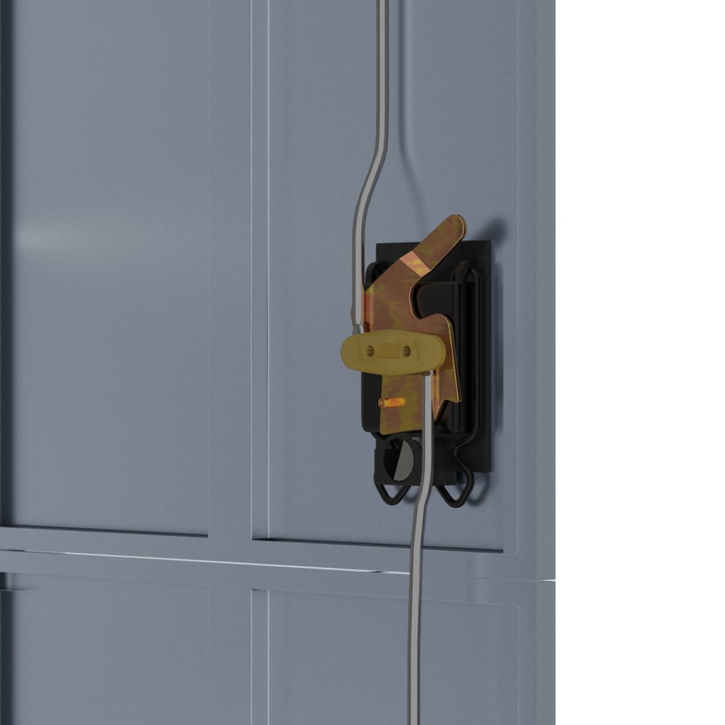 Aktenschrank Hellgrau und Dunkelgrau 90x40x180 cm Stahl
