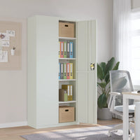Thumbnail for Aktenschrank Hellgrau 90x40x200 cm Stahl
