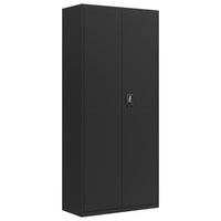 Thumbnail for Aktenschrank Schwarz 90x40x200 cm Stahl