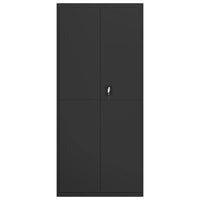 Thumbnail for Aktenschrank Schwarz 90x40x200 cm Stahl