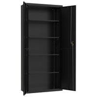 Thumbnail for Aktenschrank Schwarz 90x40x200 cm Stahl