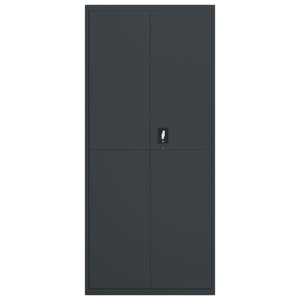 Aktenschrank Anthrazit 90x40x200 cm Stahl