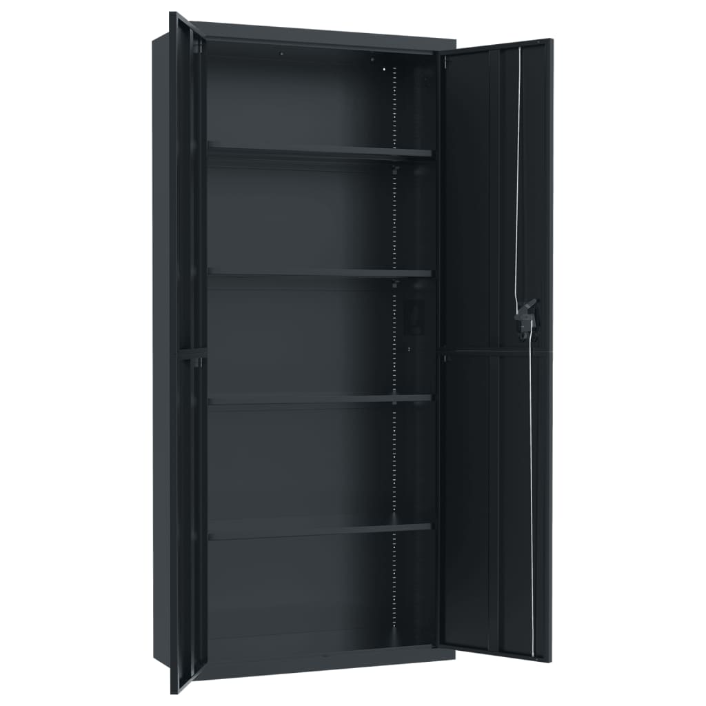 Aktenschrank Anthrazit 90x40x200 cm Stahl